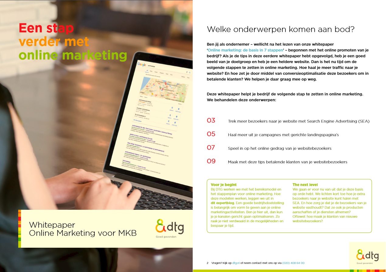 Een stap verder met online marketing