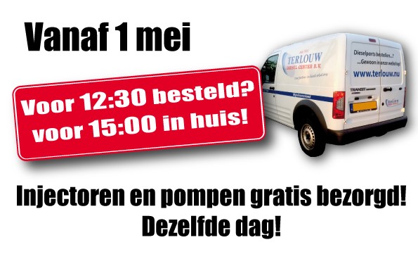 Terlouw Diesel Center start naast een eigen webshop nu ook een eigen bezorgdienst