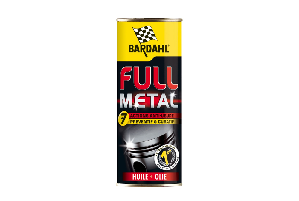 Bardahl Full Metal is een 'high-end' olietoevoeging van 400 ml, genoeg voor zes liter olie.