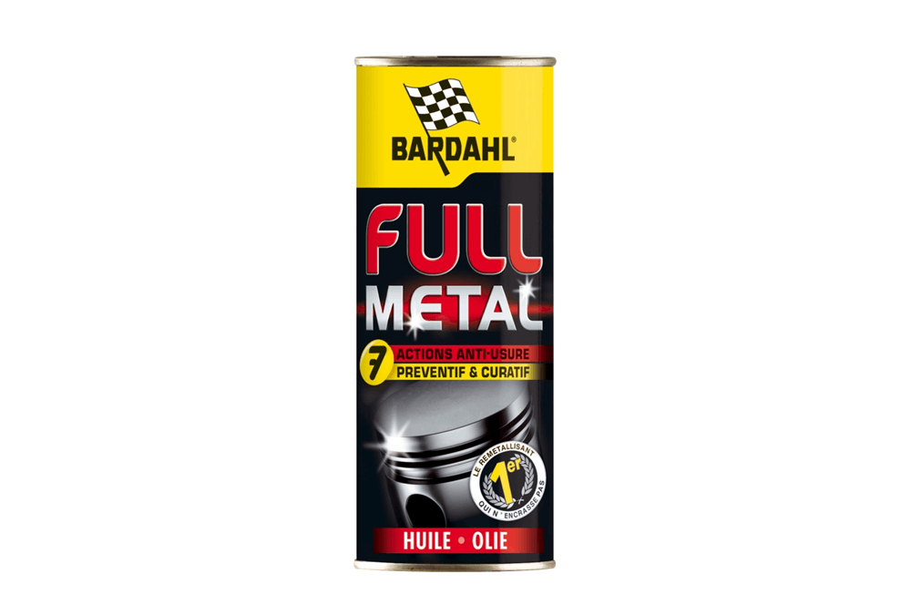 Bardahl Full Metal is een 'high-end' olietoevoeging van 400 ml, genoeg voor zes liter olie.