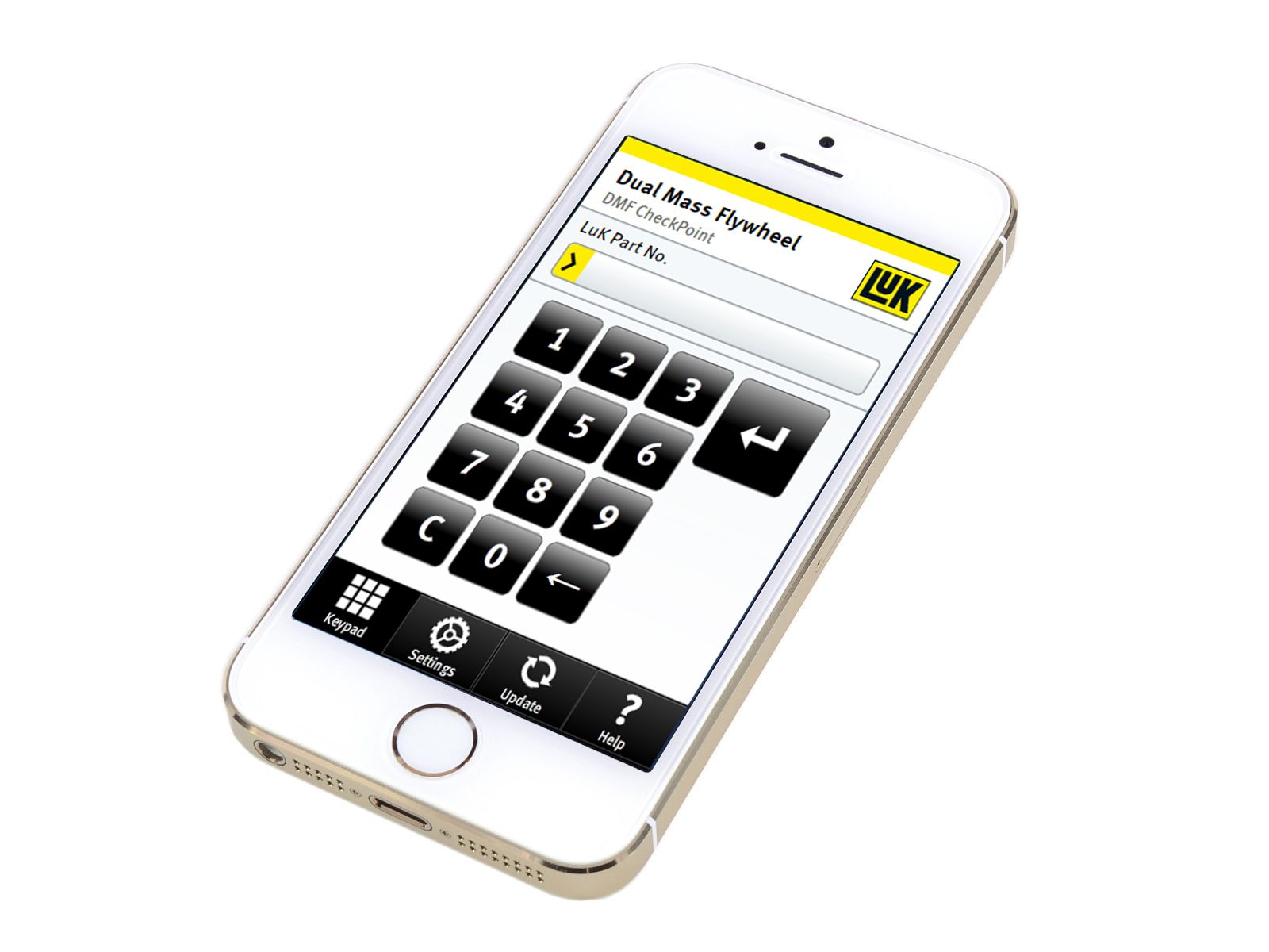 Binnen enkele seconden geeft de DMF CheckPoint App de juiste aanhaalmomenten van de bouten en de bedrijfstoleranties voor de vrije hoek en de kantelspeling weer.