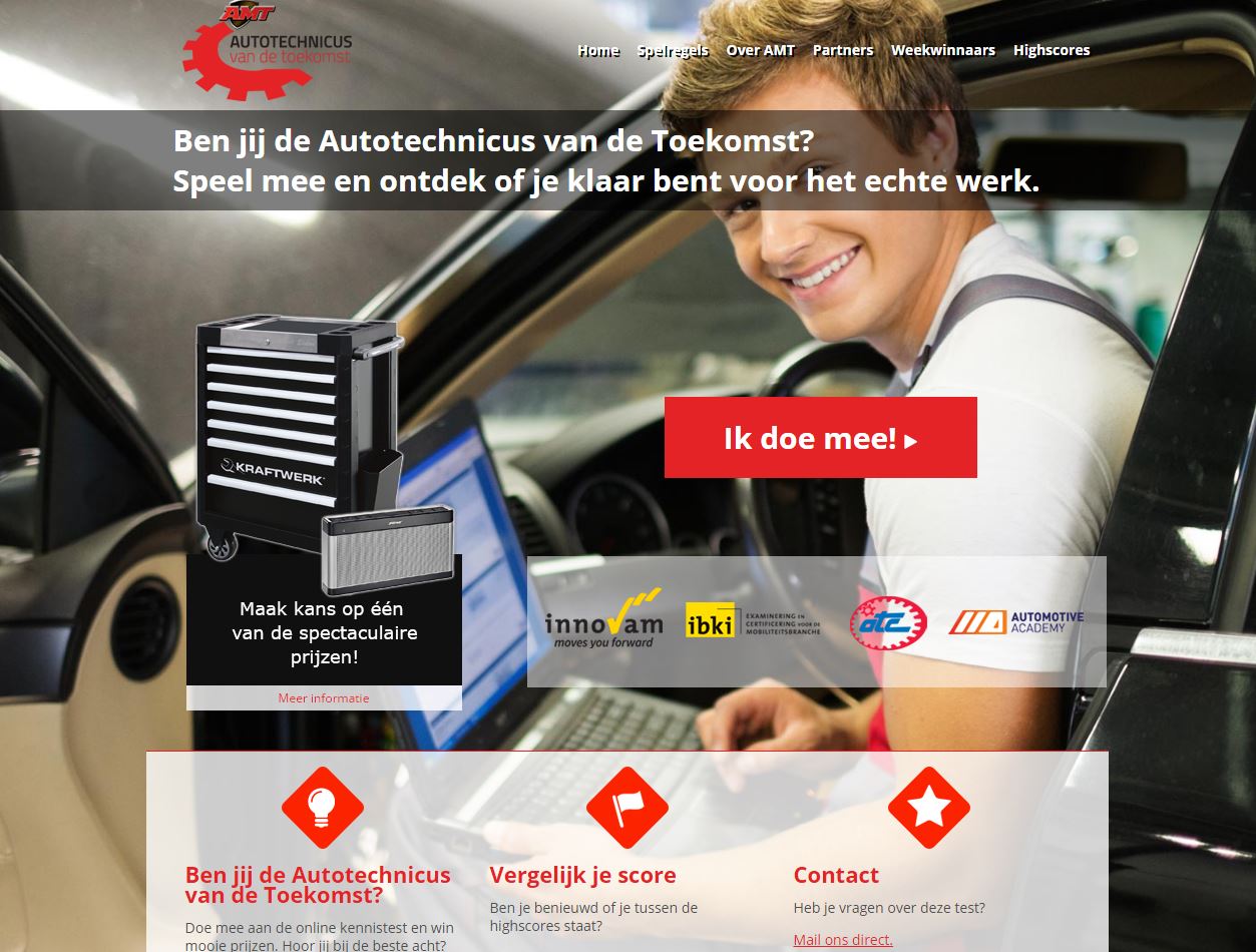 Doe mee met de online kennistest, scoor aantrekkelijke weekprijzen en word Autotechnicus van de Toekomst!