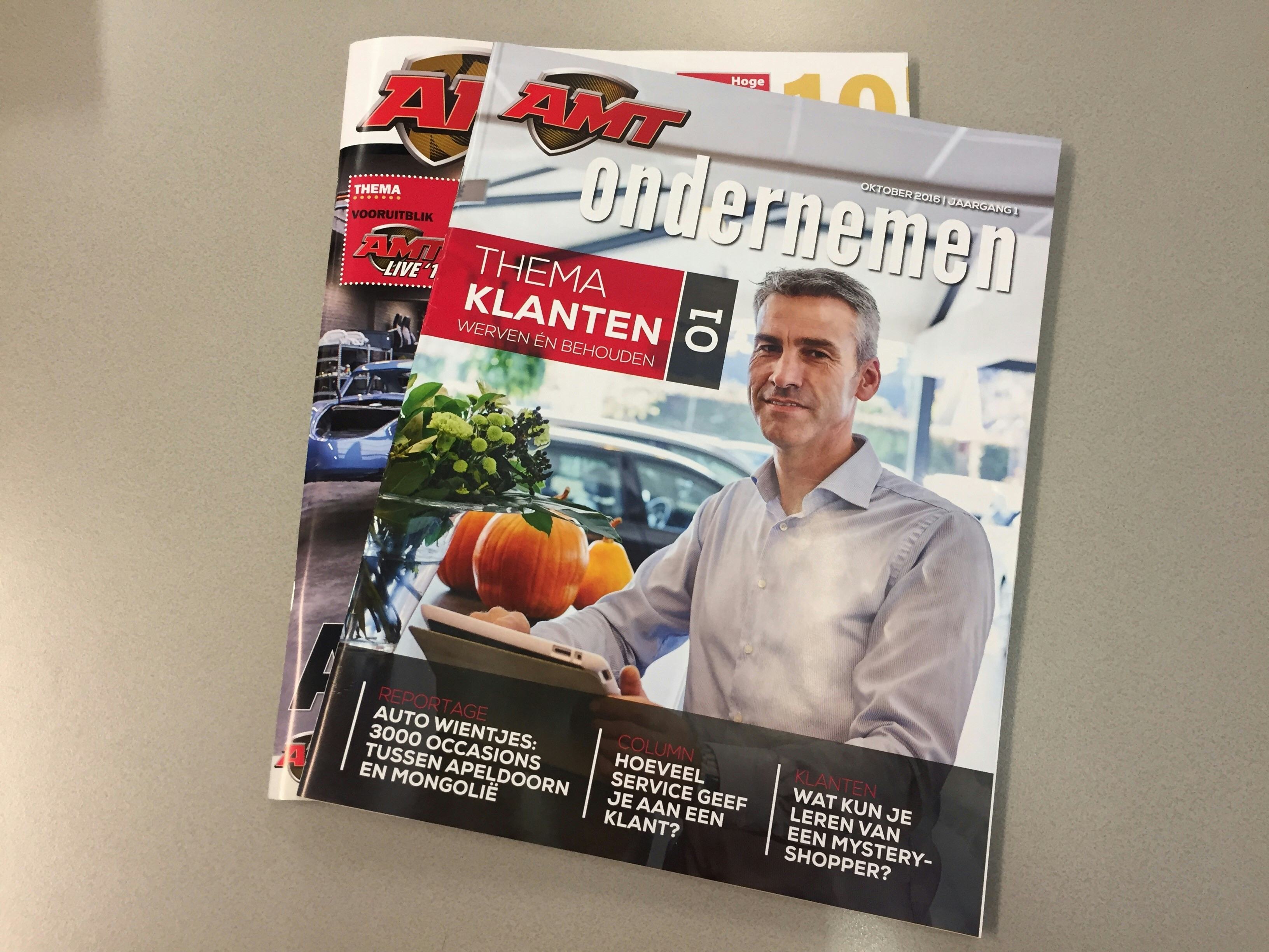 De eerste AMT Ondernemen verscheen eind oktober en vanaf volgend jaar vier keer per jaar. Praktische artikelen voor de ondernemer van het autoservicebedrijf staan centraal.