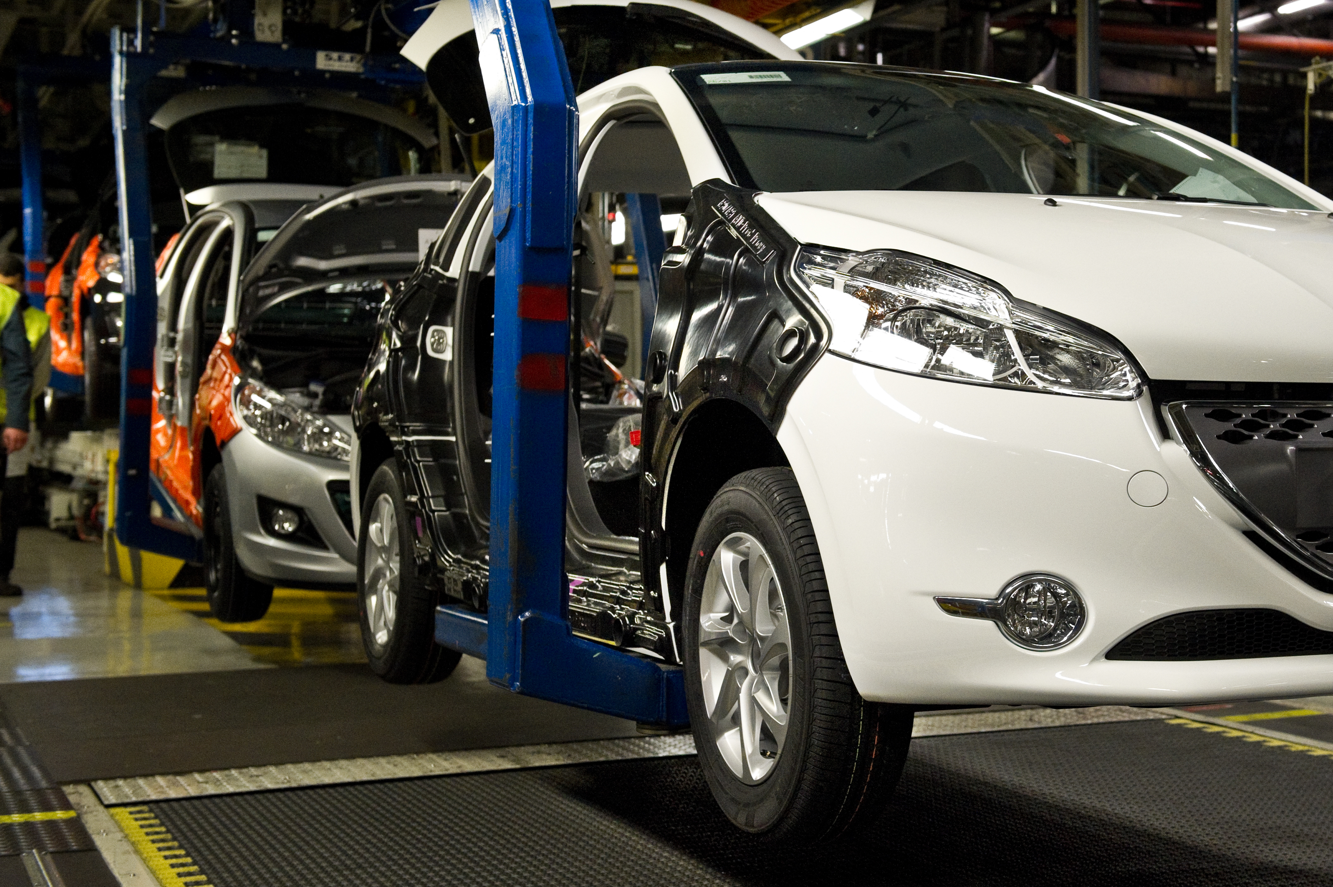 De Peugeot-fabriek in Poissy. 