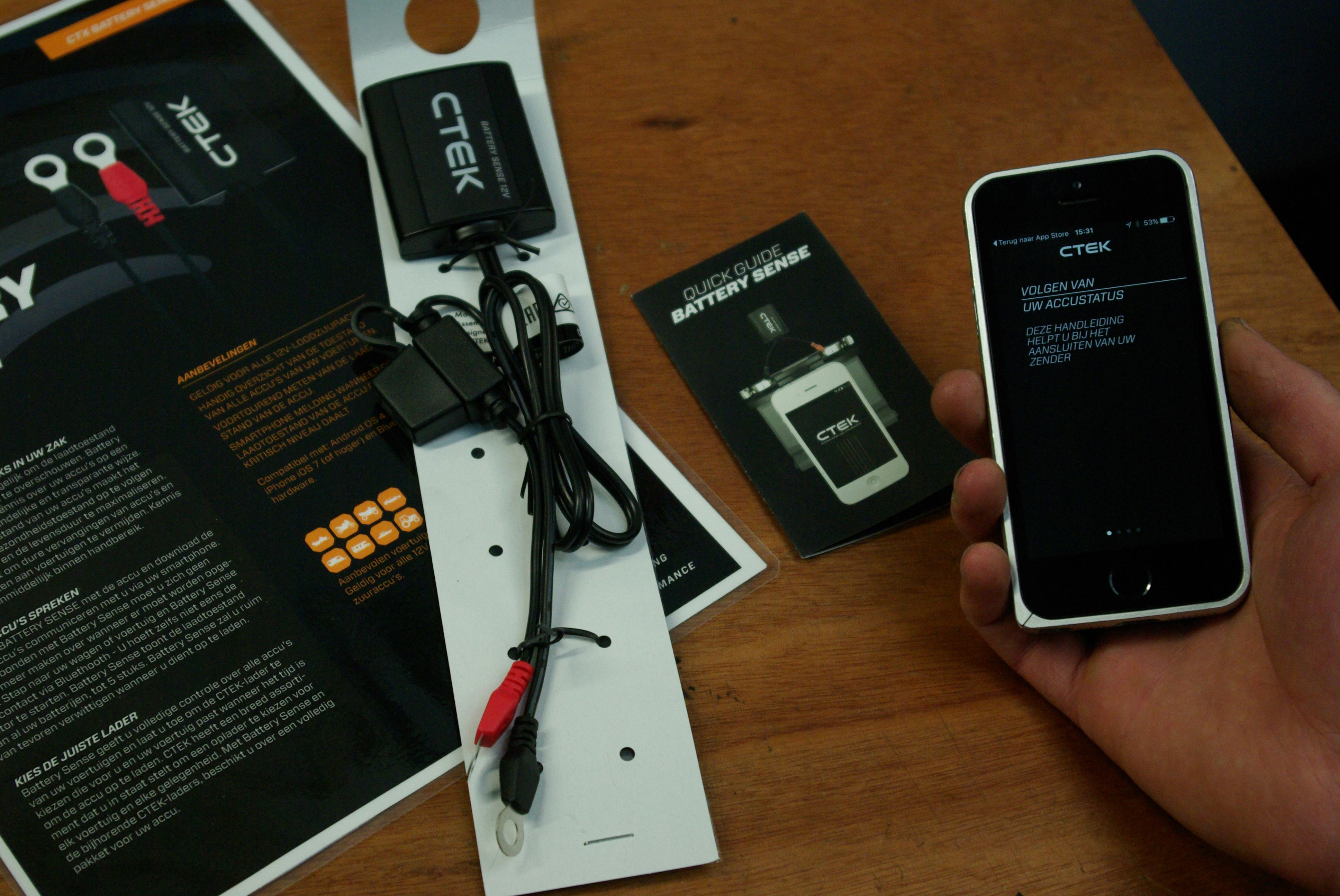 Bij het synchroniseren van de Battery Sense word je eenvoudig door het menu geleid.