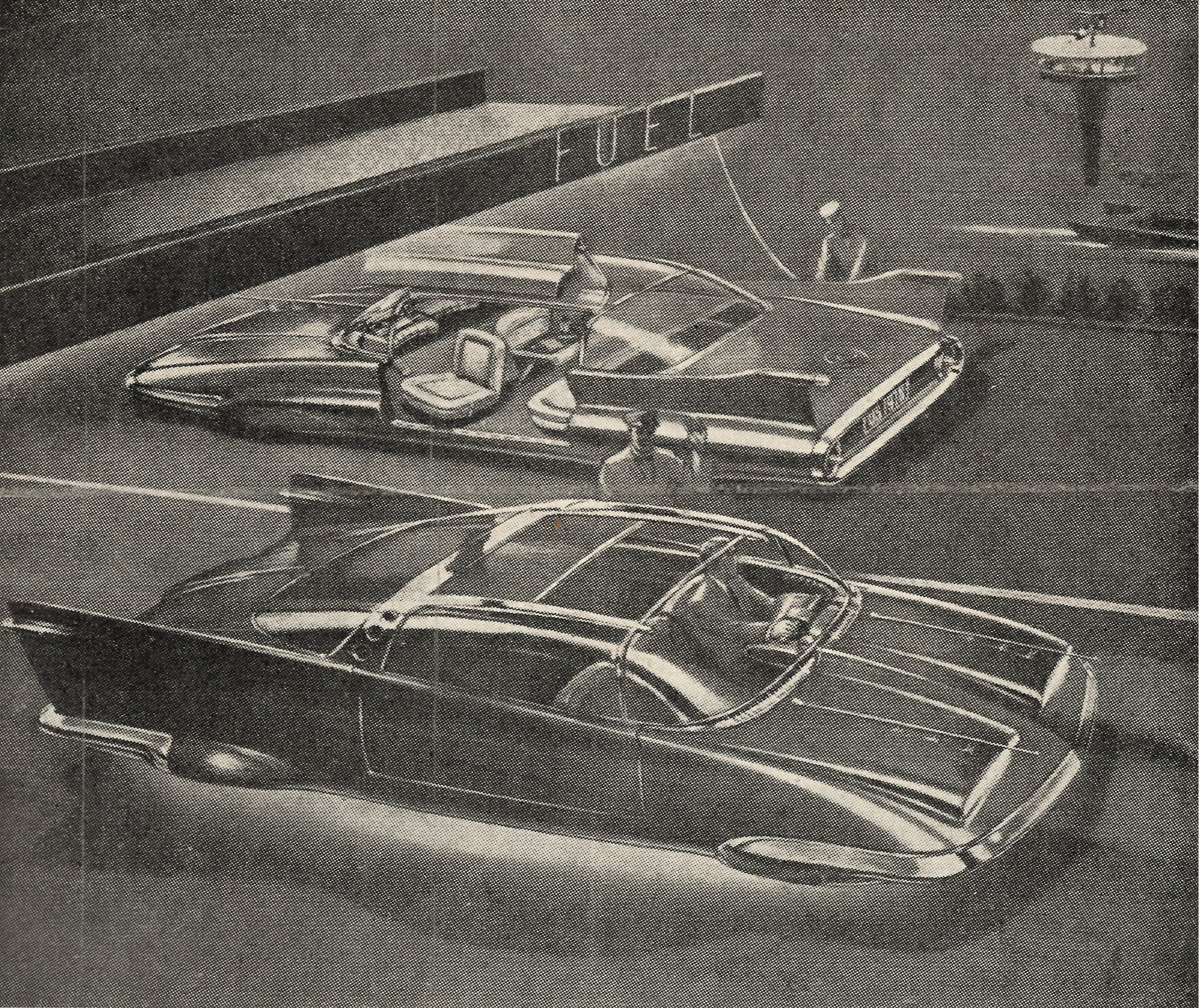 R&D afdelingen van diverse autofabrieken in Amerika onderzochten in 1958 de mogelijkheid tot wielloze auto's.