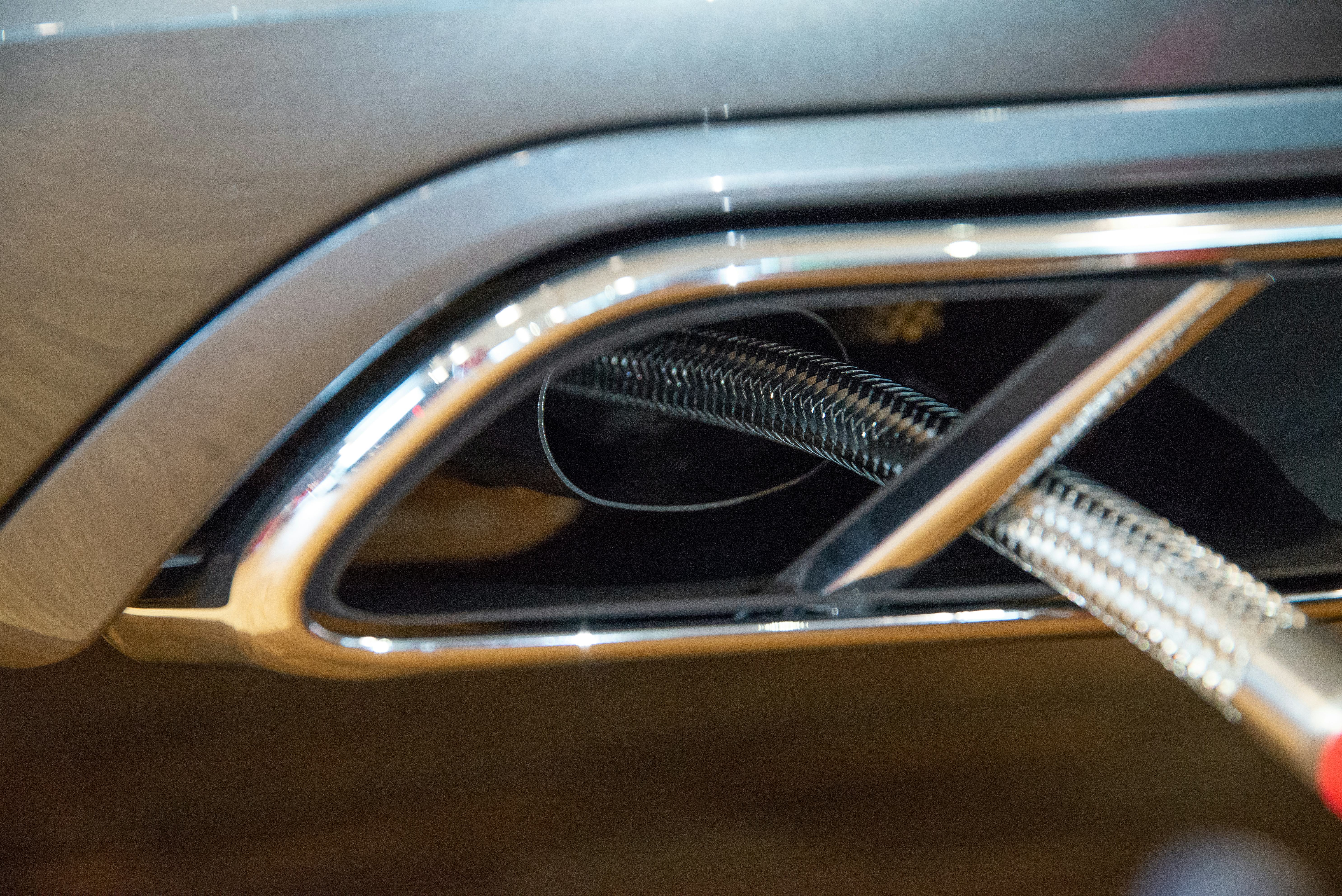 Uitlaat met designstuk in de bumper, hoe meet je daaraan?