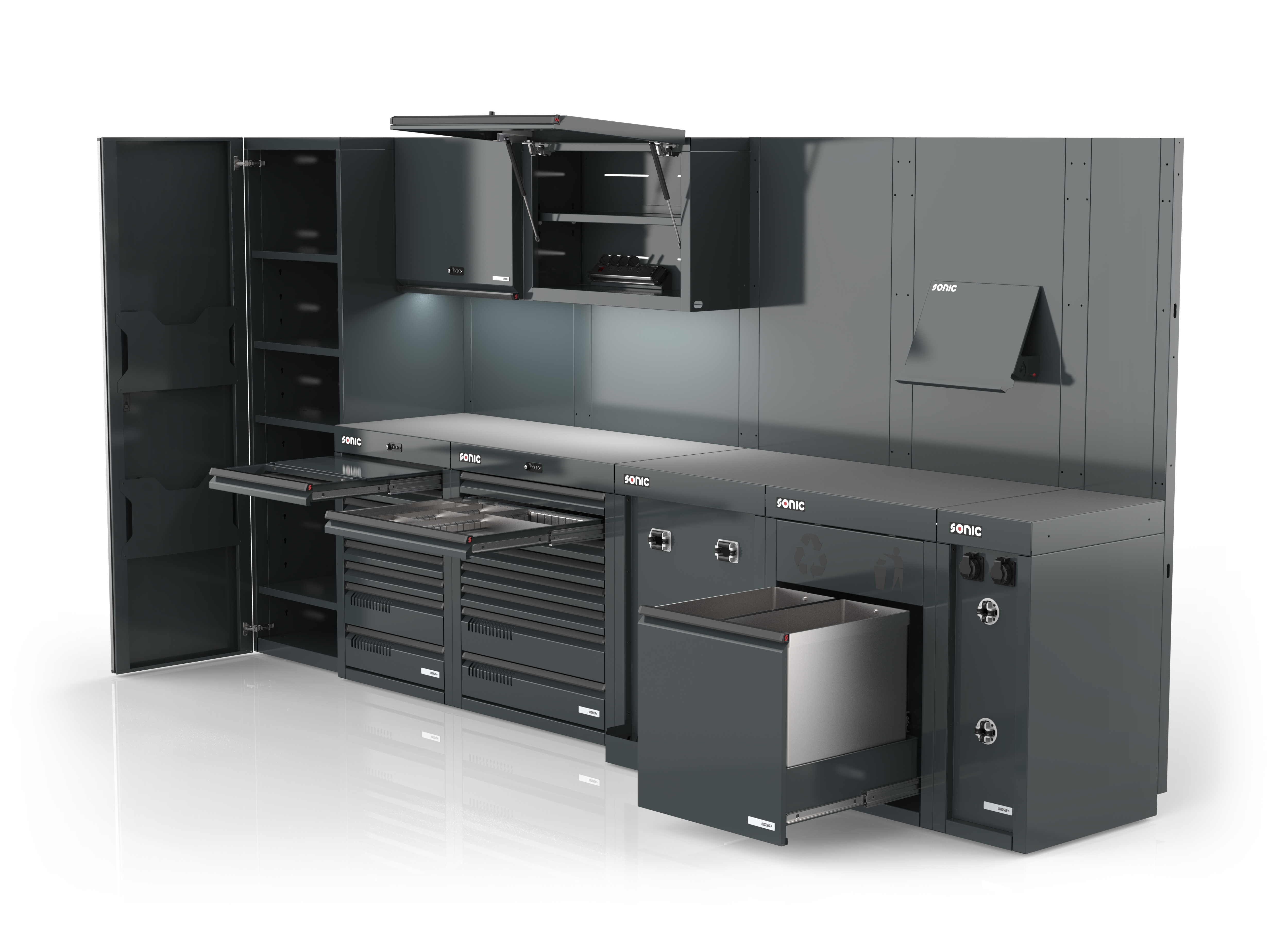 Voorbeeldopstelling van MSS+. Meer zien? Sonic pakt groot uit op Automechanika en opent na afloop daarvan een eigen Experience Center in Purmerend. En er komt een online configurator. 