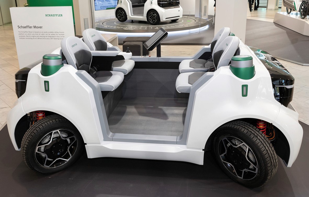 Schaeffler Mover is een concept voor een klein veelzijdig chassis