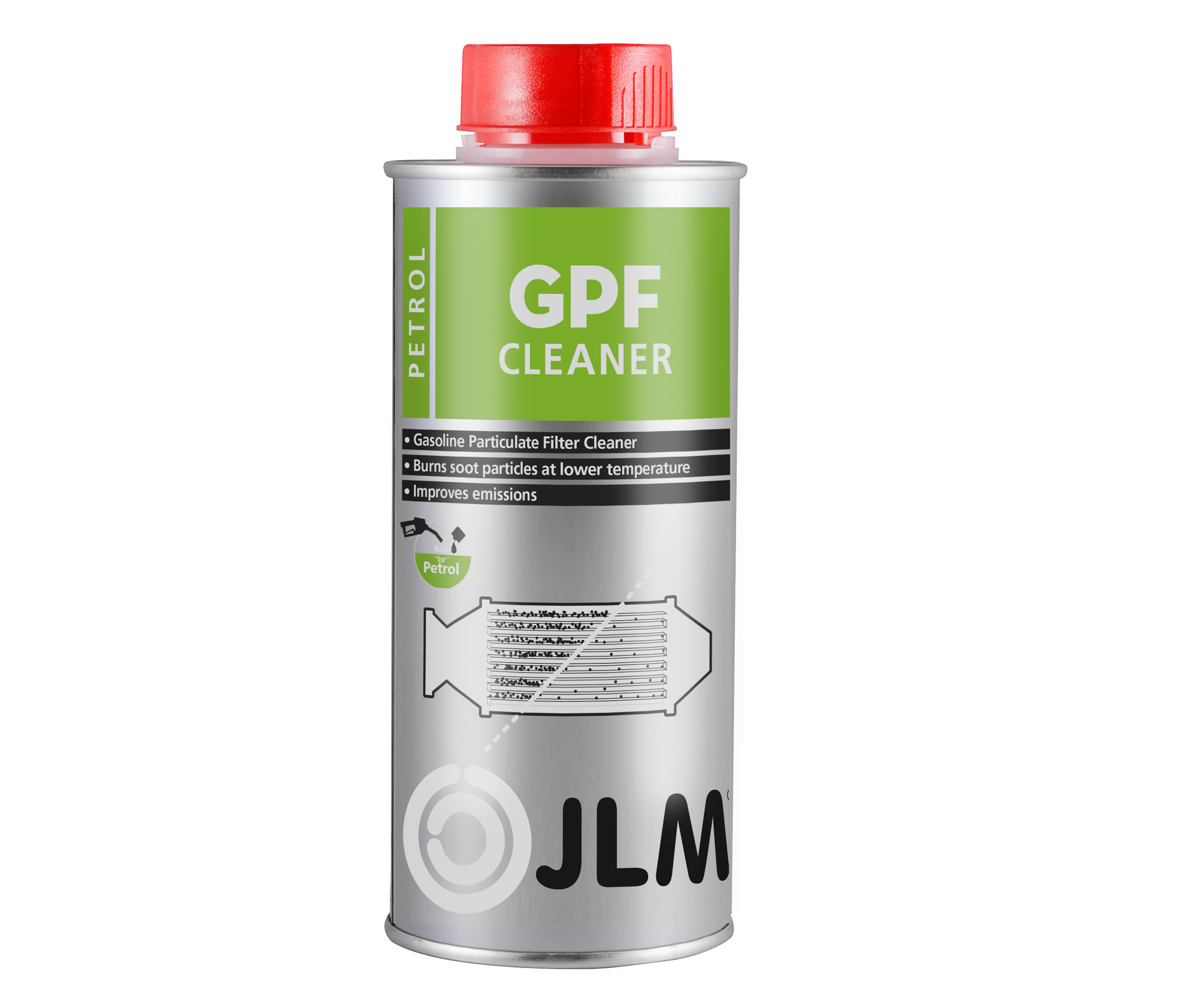 JLM is naar eigen zeggen de eerste met een GPF, Gasoline Partikel Filter, reiniger voor de laatste generatie benzinemotoren.