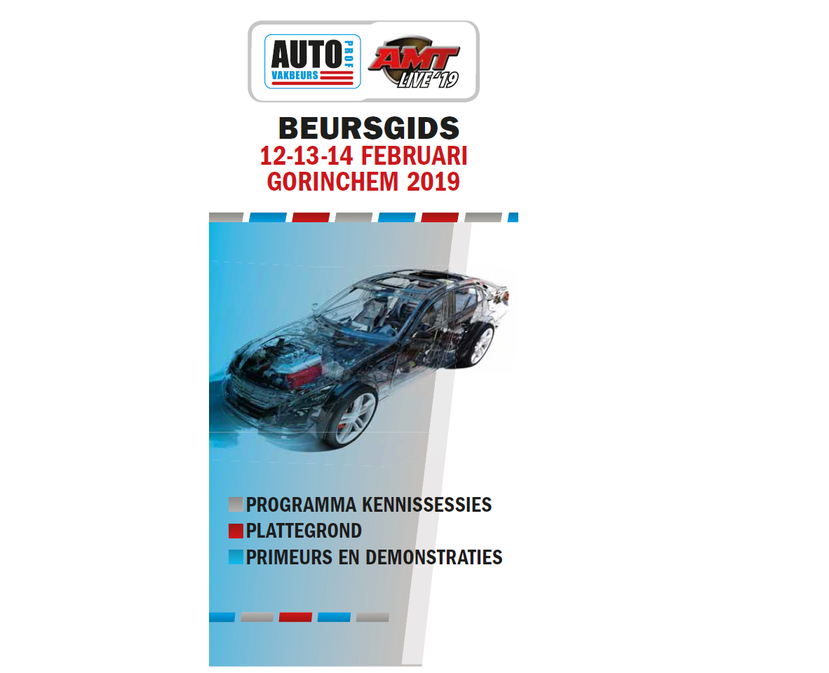 De beursgids wijst je de weg tijdens Auto Prof - AMT Live met o.a. het kennissessies-schema.