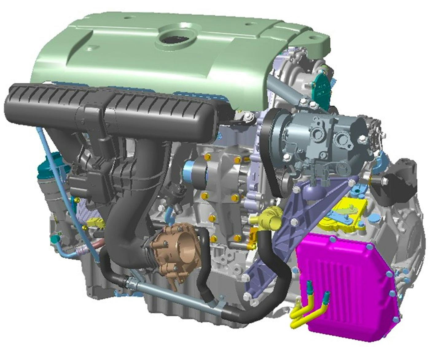 De 3.2 zescilinder (hier in zijn Landrover Freelander-uitvoering) staat dwars voorin de Volvo V70. Een heerlijke motor. Tenminste, als ie niet inhoudt…