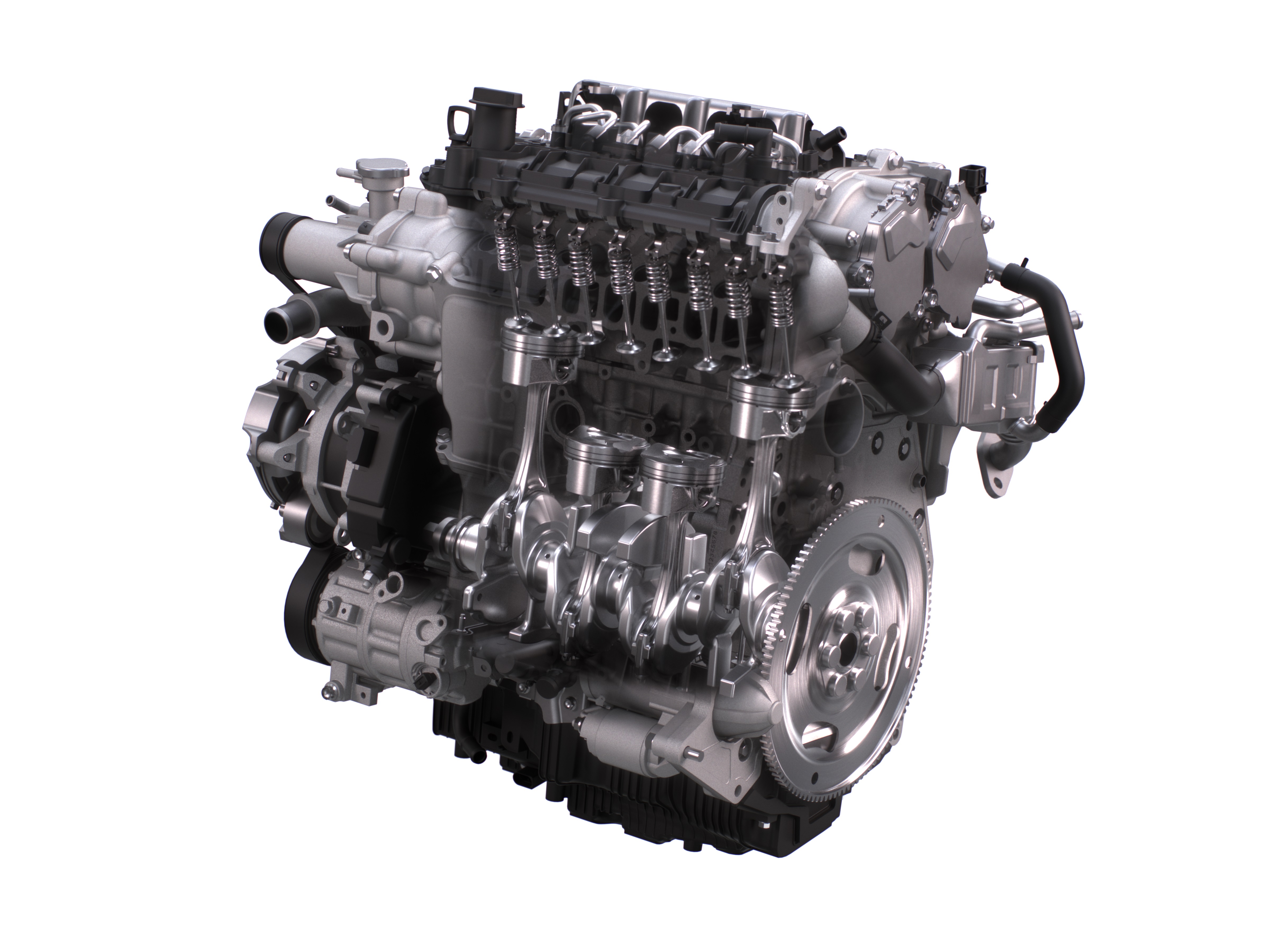 De SkyActiv X-motor van Mazda. Ziet er anders uit dan anders en Mazda belooft 20 tot
30 % betere brandstofefficiency. Hoe zit dat?