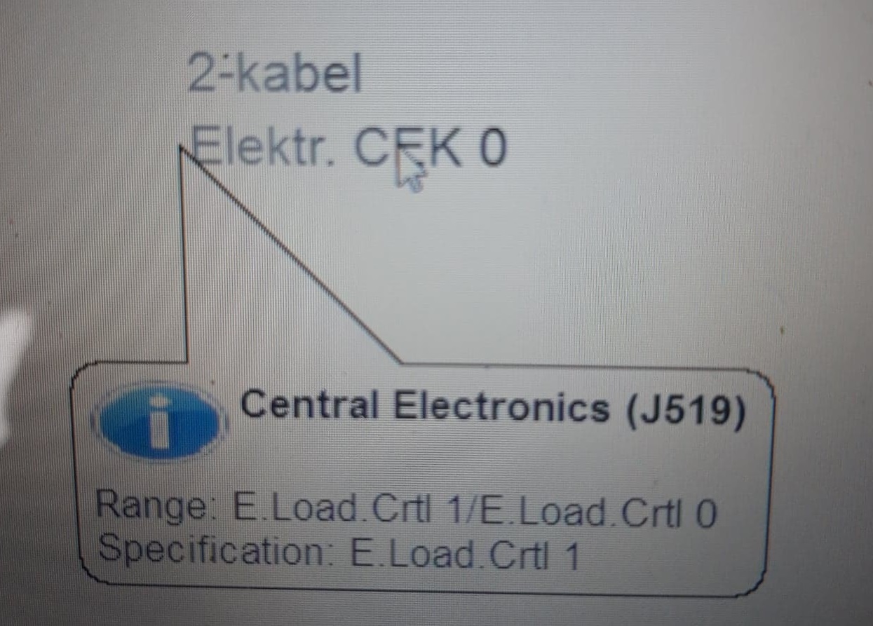 VCDS geeft aan: problemen met J519, beter bekend als de BCM.