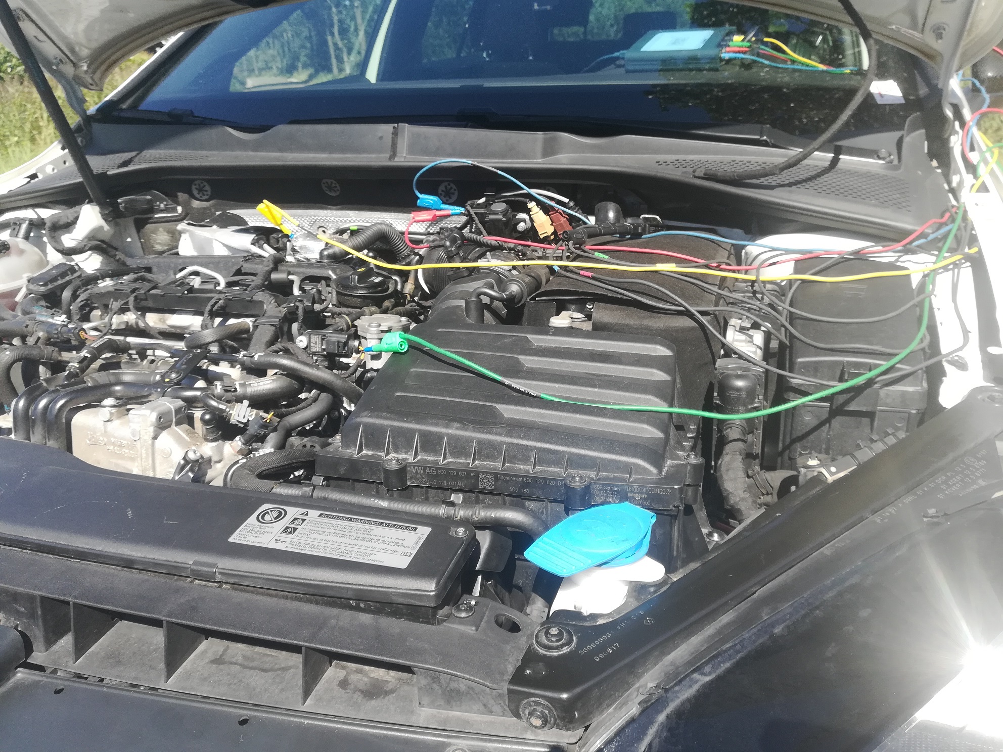 Proefrit met de PicoScope, Wat brengt de Golf GTD in een dip?