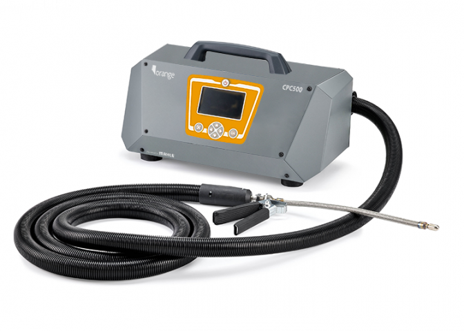 De afbeelding is duidelijk bewerkt, maar zo moet de deeltjesteller van Orange Equipment er ongeveer uit gaan zien.