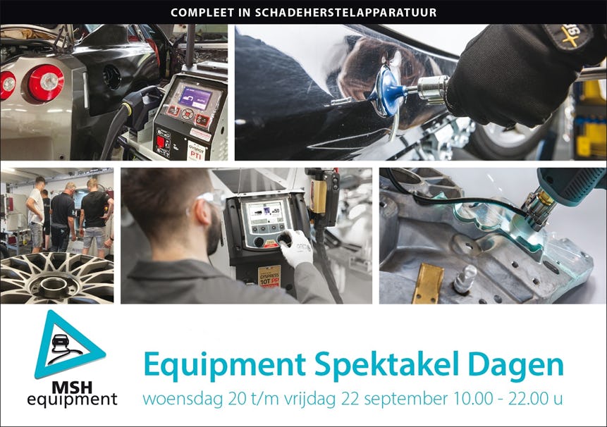 De MSH Equipment Spektakeldagen voor schadeherstelbedrijven.