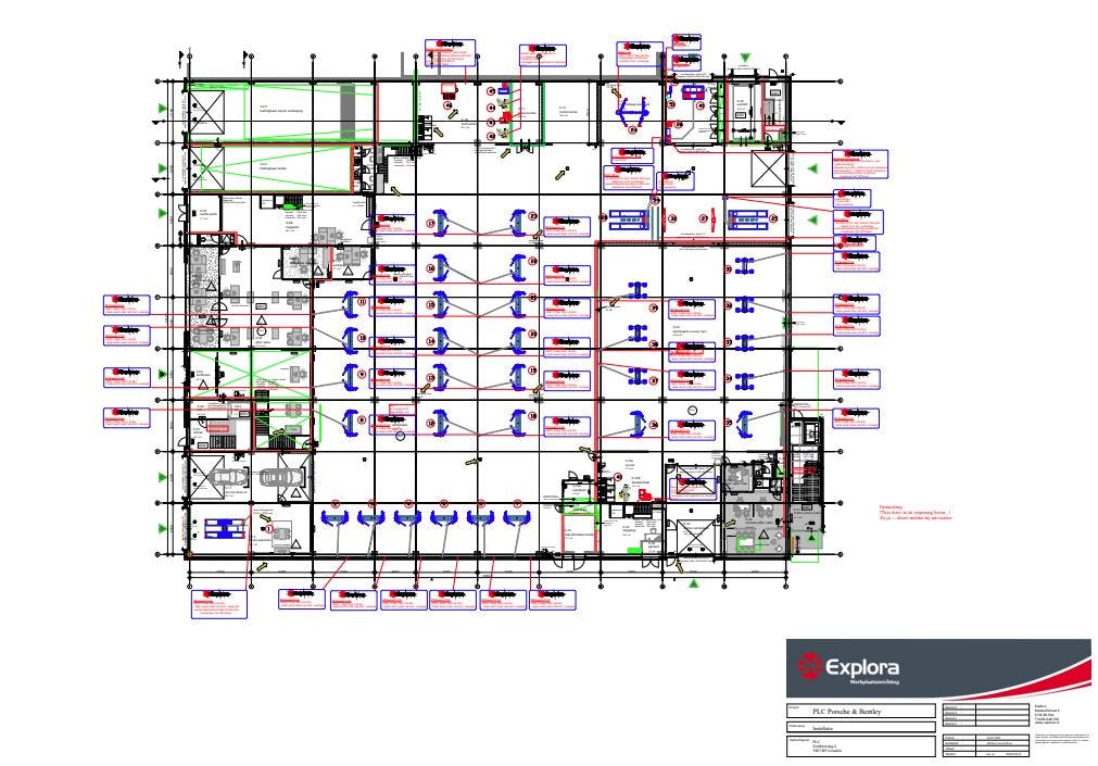 De beschikbare ruimte wordt in kaart gebracht, de benodigde hefbruggen en werkbanken worden ingetekend. Schuin geplaatste hefbruggen zijn gemakkelijker toegankelijk, maar parallel geplaatste hefbruggen gaan efficiënter met de ruimte om. Er moet dan wel genoeg ruimte zijn om de auto’s erop te rijden. Die ruimte was er.