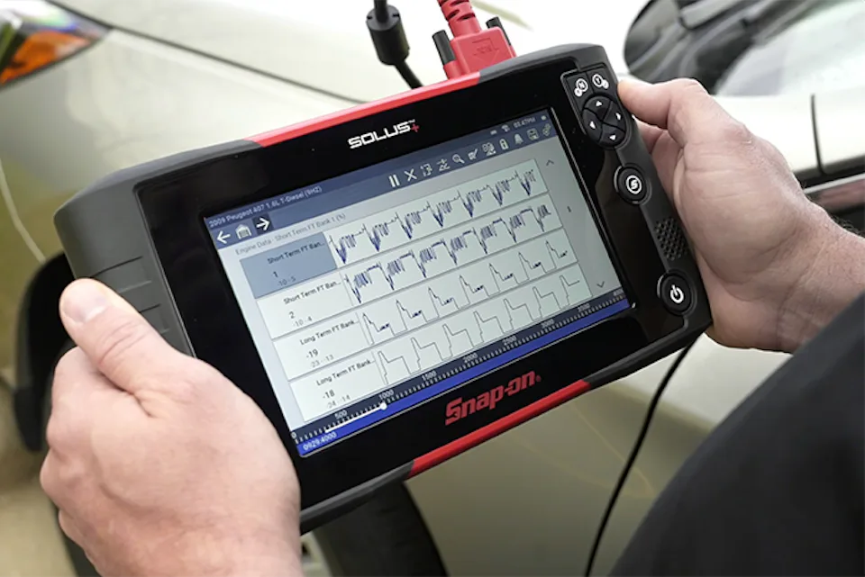 SOLUS+ diagnosestester van Snap-on voor snelle diagnose en OBFCM