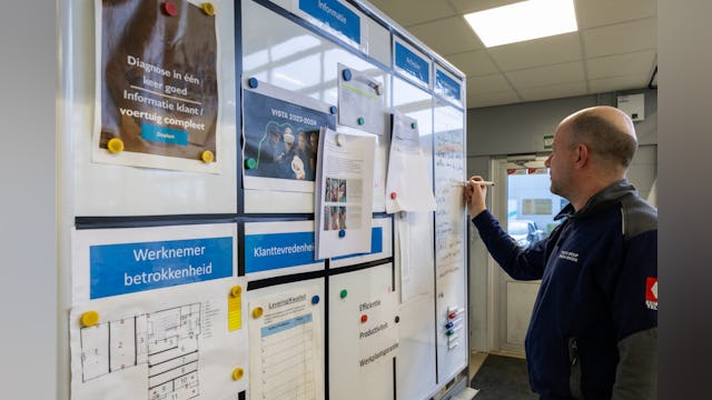 Sinds 2021 werkt VGTC volgens de principes van Lean. Onderdeel van deze werkwijze is een gezamenlijke dagstart met het team. Op het dagstartbord noteert de chef werkplaats actiepunten, bijzonderheden en verbeterpunten, maar bijvoorbeeld ook speciale gebeurtenissen zoals verjaardagen van teamleden.