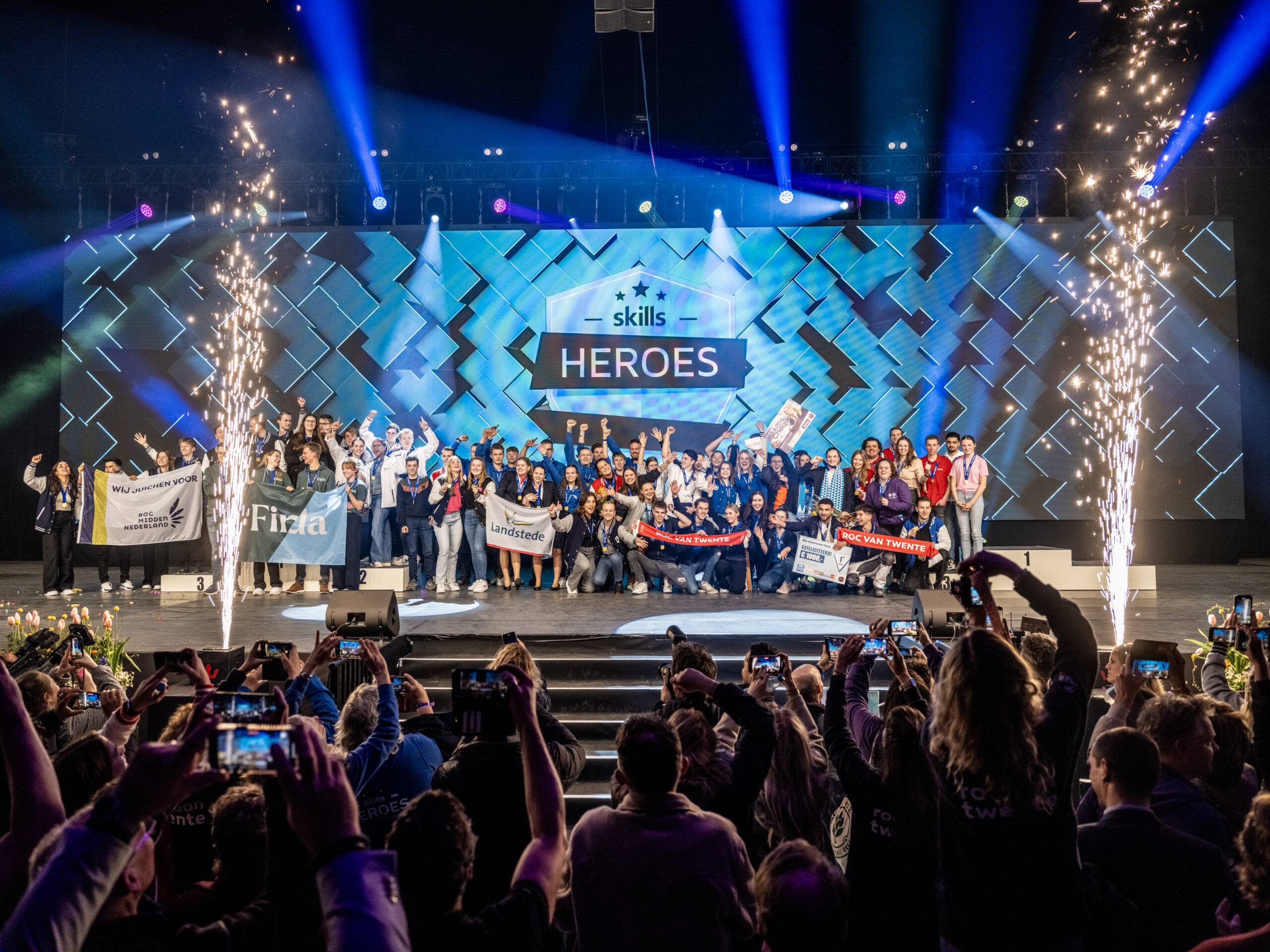 Groot feest na de prijsuitreikingen van Skills the Finals in de Brabanthallen in Den Bosch. Foto: Skills Heroes
