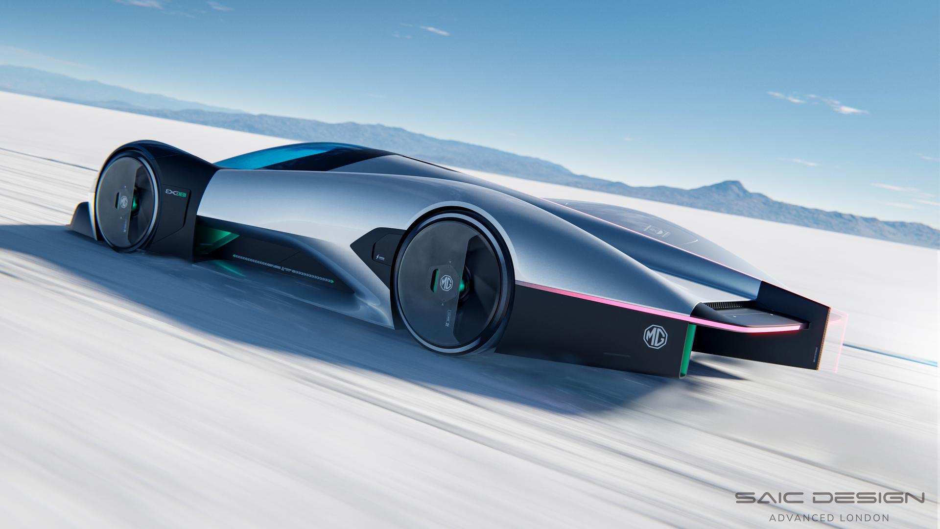 Het concept voor deze hypermoderne super-EV is ontworpen door het team van het London Advanced Design Centre van MG. foto: MG