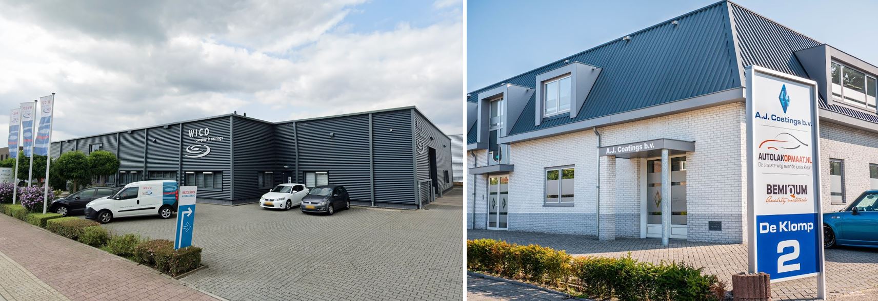 Wico Autolak & Wico Coatings te Cuijk en A.J. Coatings de Klomp. Foto AAGB

