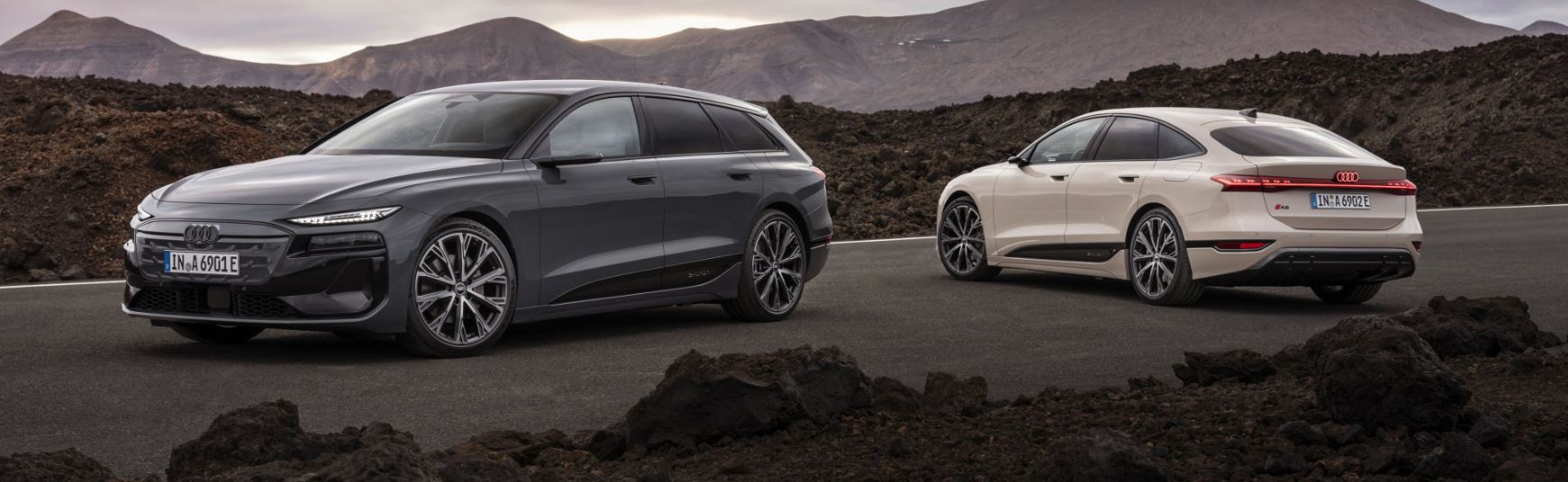 Door de vloeiende lijnvoering, aerodynamische elementen, perfecte afwerking van de vlakke wagenvloer én aandacht voor details zijn de A6 e-tron-modellen zeer gestroomlijnd.