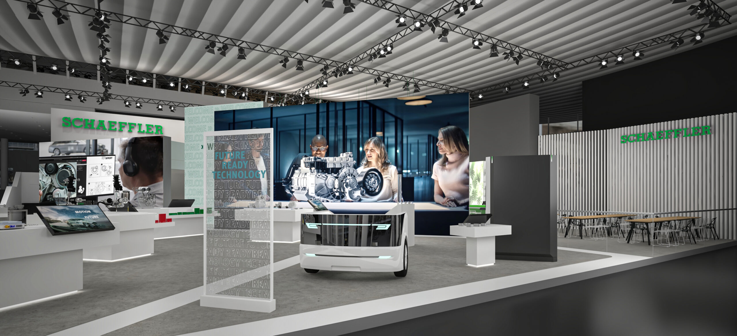 Op de stand van Schaeffler Vehicle Lifetime Solutions op Automechanika zie je reparatie-oplossingen voor autotechniek van de toekomst. - Foto: Schaeffler