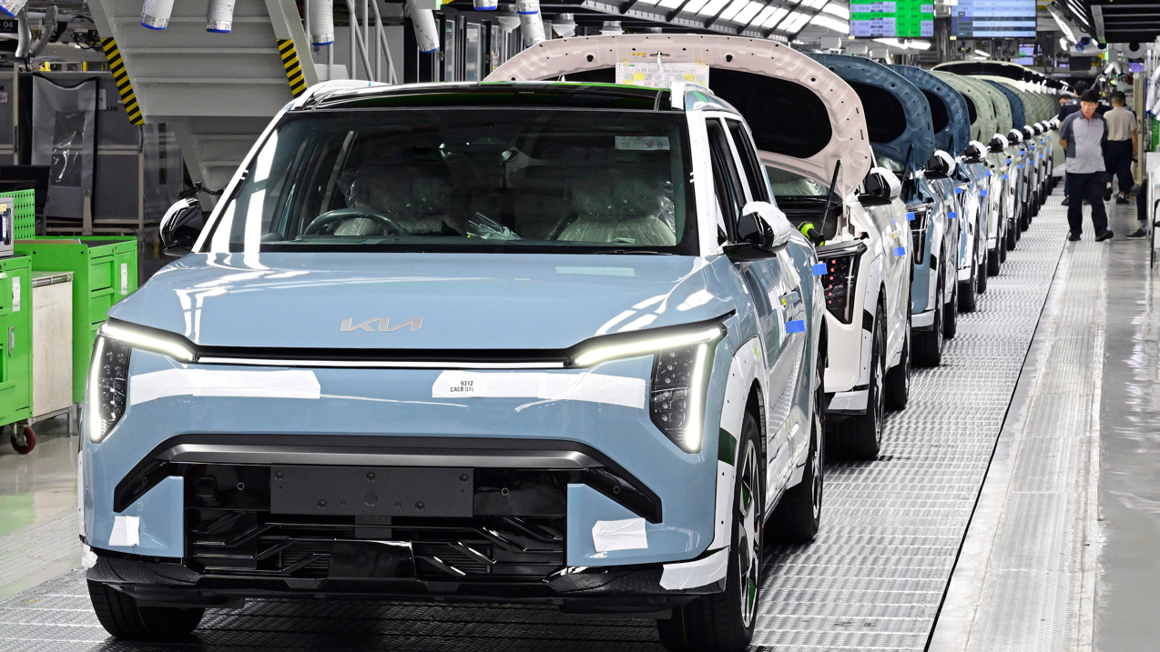 De nieuwe high-tech fabriek van Kia is speciaal ingericht om de productiecapaciteit van EV's aanzienlijk te verhogen. Foto: Kia