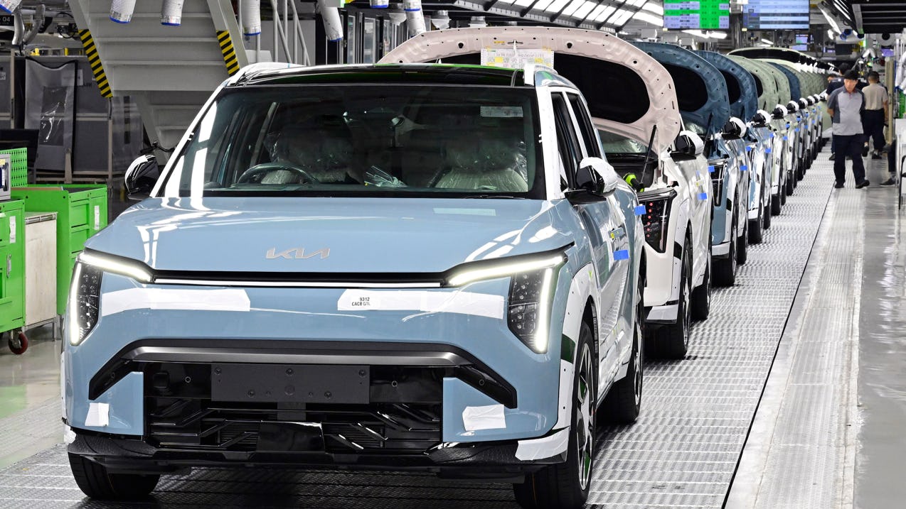 De nieuwe high-tech fabriek van Kia is speciaal ingericht om de productiecapaciteit van EV's aanzienlijk te verhogen. Foto: Kia