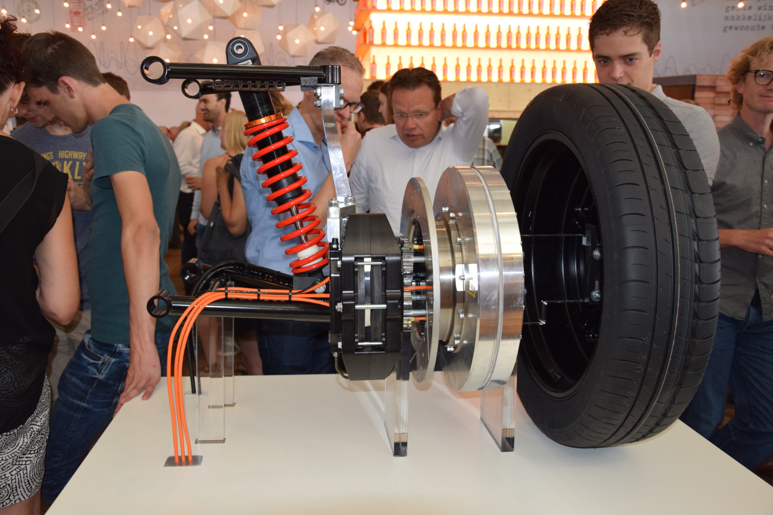 Zo zag de wielmotor eruit bij de presentatie van de Lightyear One. Maar of dit in 2019 al een Elaphe product was weten we niet zeker. - Foto: Peter Fokker