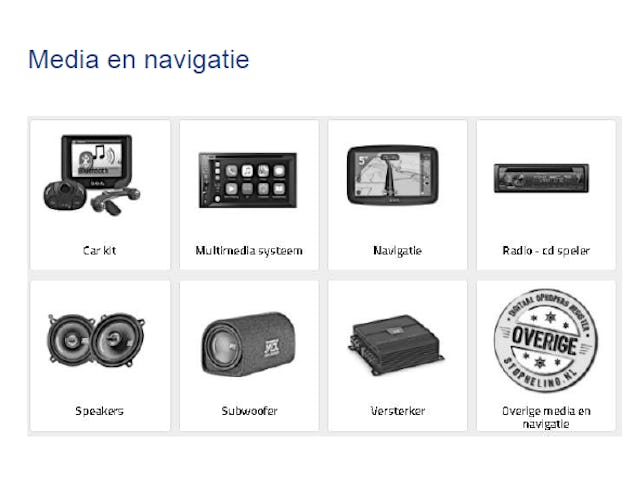 Klik je op zo’n onderdelengroep, dan zie je welke onderdelen allemaal onder die groep vallen.