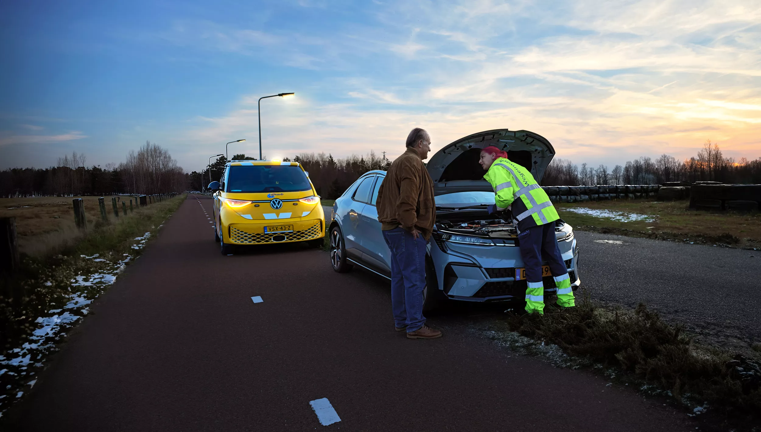Met de opkomst van de elektrische auto steeg ook het aantal pechhulpverleningen aan elektrische auto's.  - Foto: ANWB