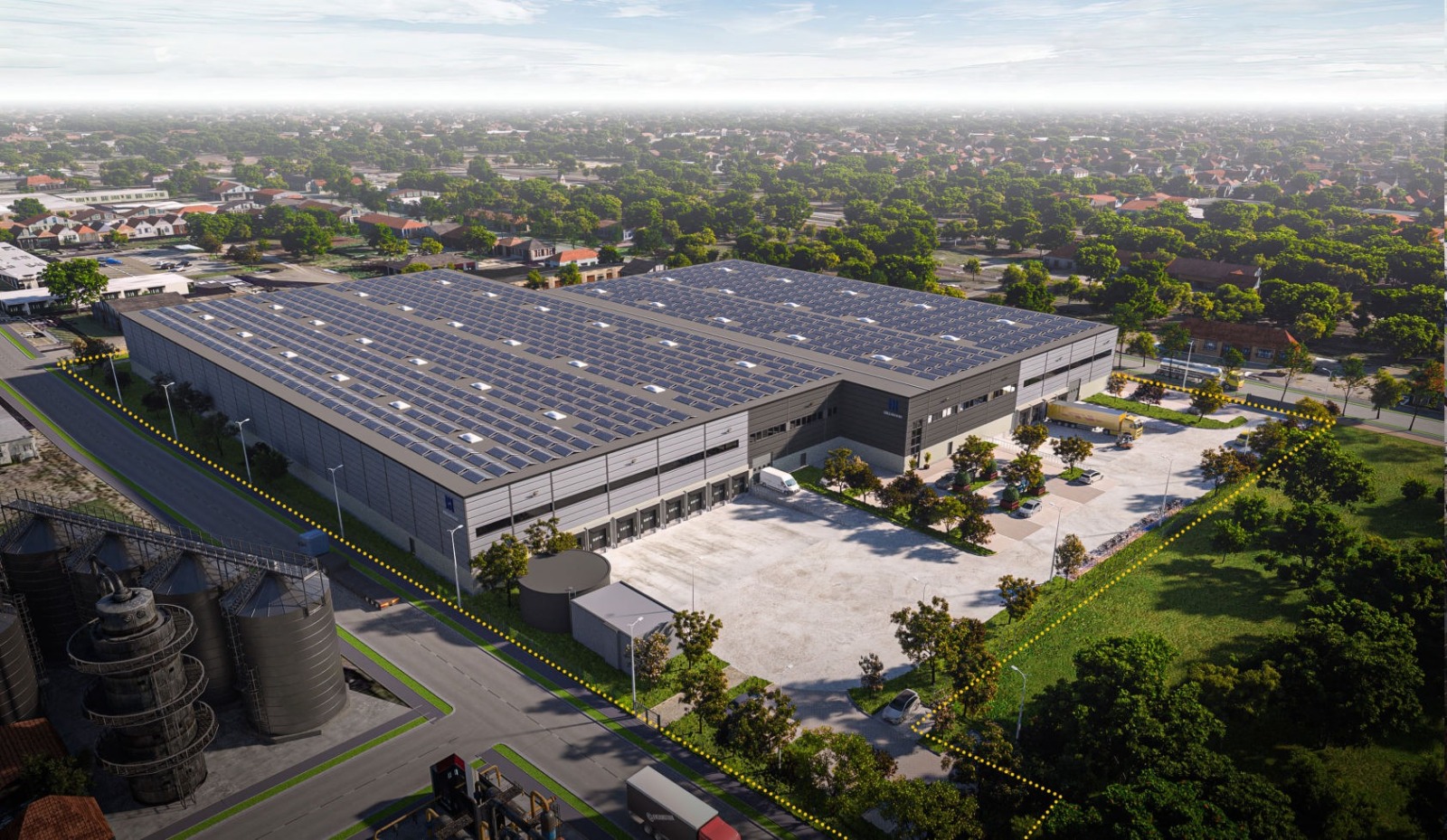 Het nieuwe batterijwarehouse in Emmerich, Duitsland, voldoet aan alle Europese veiligheidsnormen.