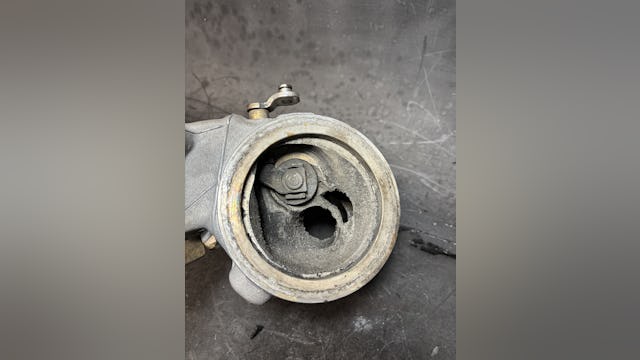 Een turbinehuis in slechte staat