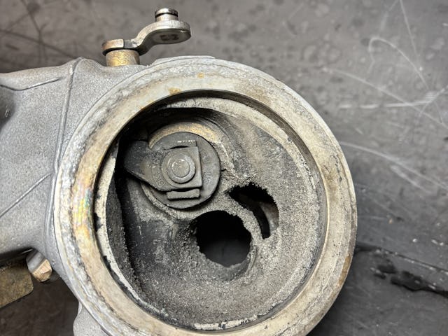 Een turbinehuis in slechte staat