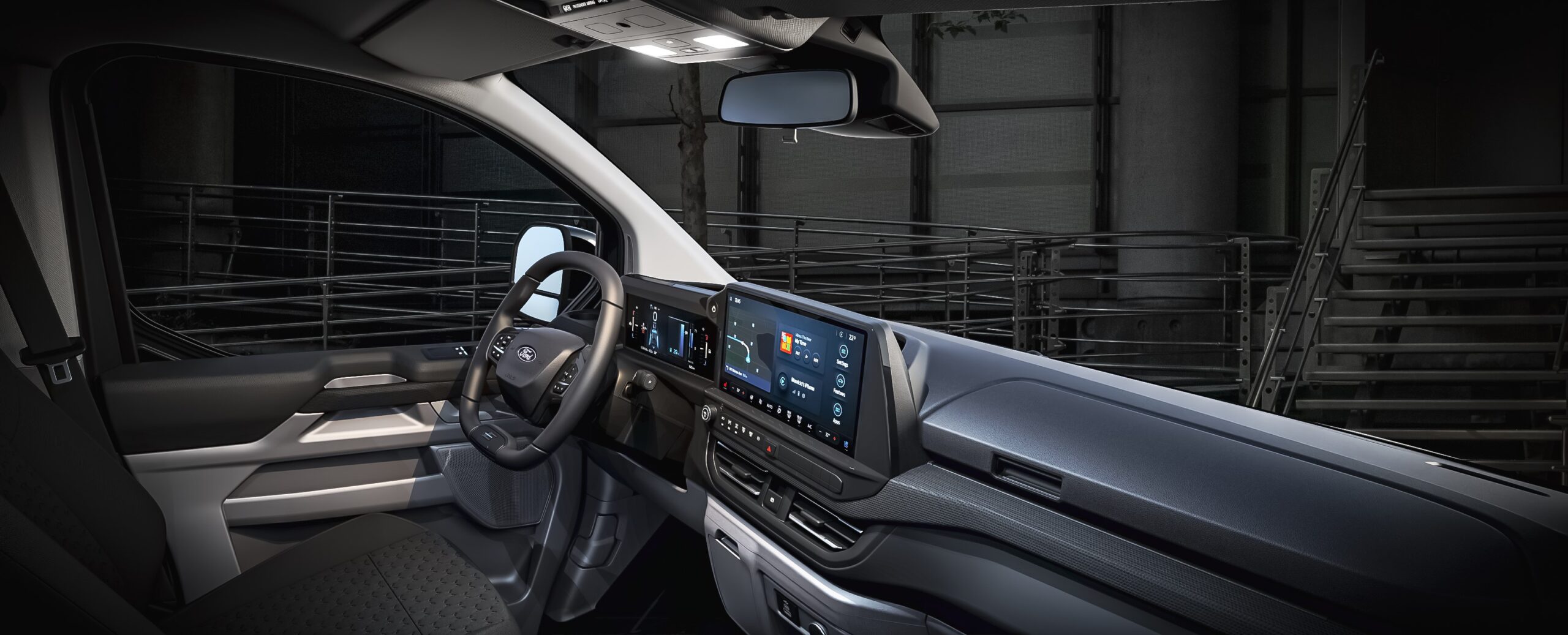 Interieur van de E-Transit Custom, één van de modellen waarin Ford de VHIP warmtepomp toepast. - Foto: Ford