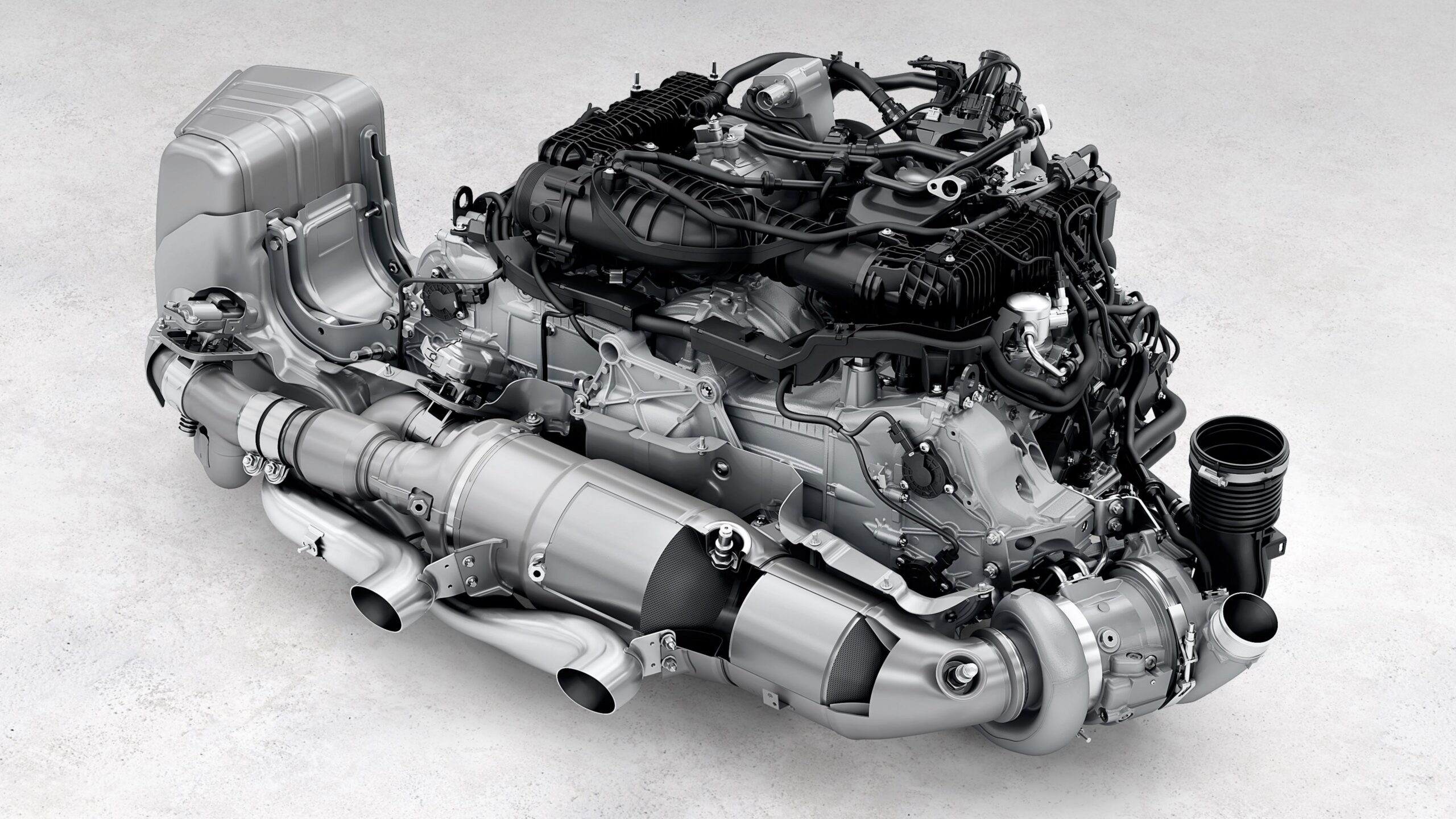 Letterlijk één brok techniek, alles supercompact opeengepakt.