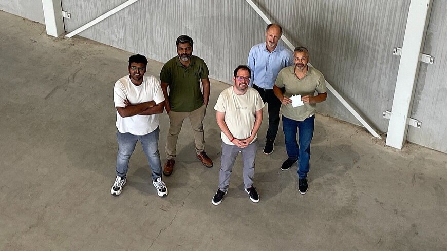 Het trotse team van Arkimedes is hier op het Clean Tech Park in Arnhem de ruimte al aan het inrichten om vanaf februari te kunnen draaien. Foto: Arkimedes

