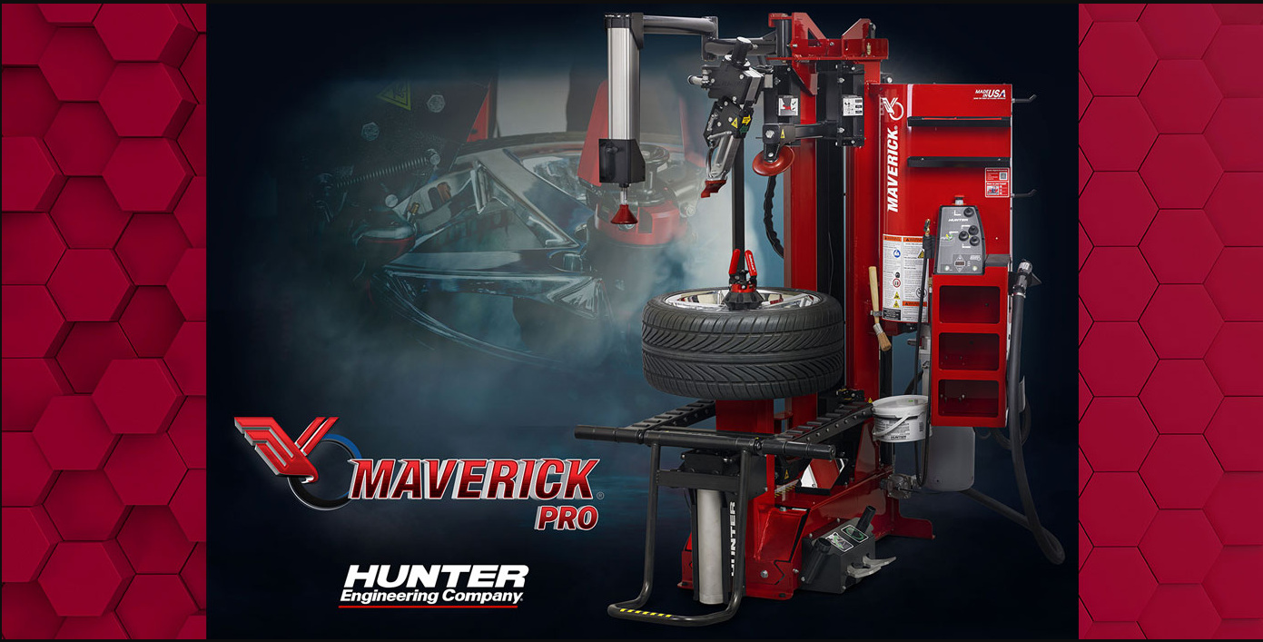 "De ergonomische heffunctie en verlichting maken het banden wisselen met de Maverick Pro sneller, veiliger en makkelijker voor iedereen." — Jim Hudson, productmanager Hunter Engineering