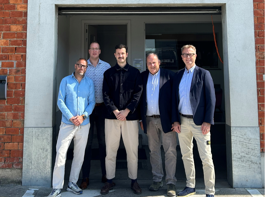 v.l.n.r. Peter De Bruyn, Jordy Pletzers, Jerôme van den Bosch, Olivier Lannoy, Oscar Greven. Foto: Bosch