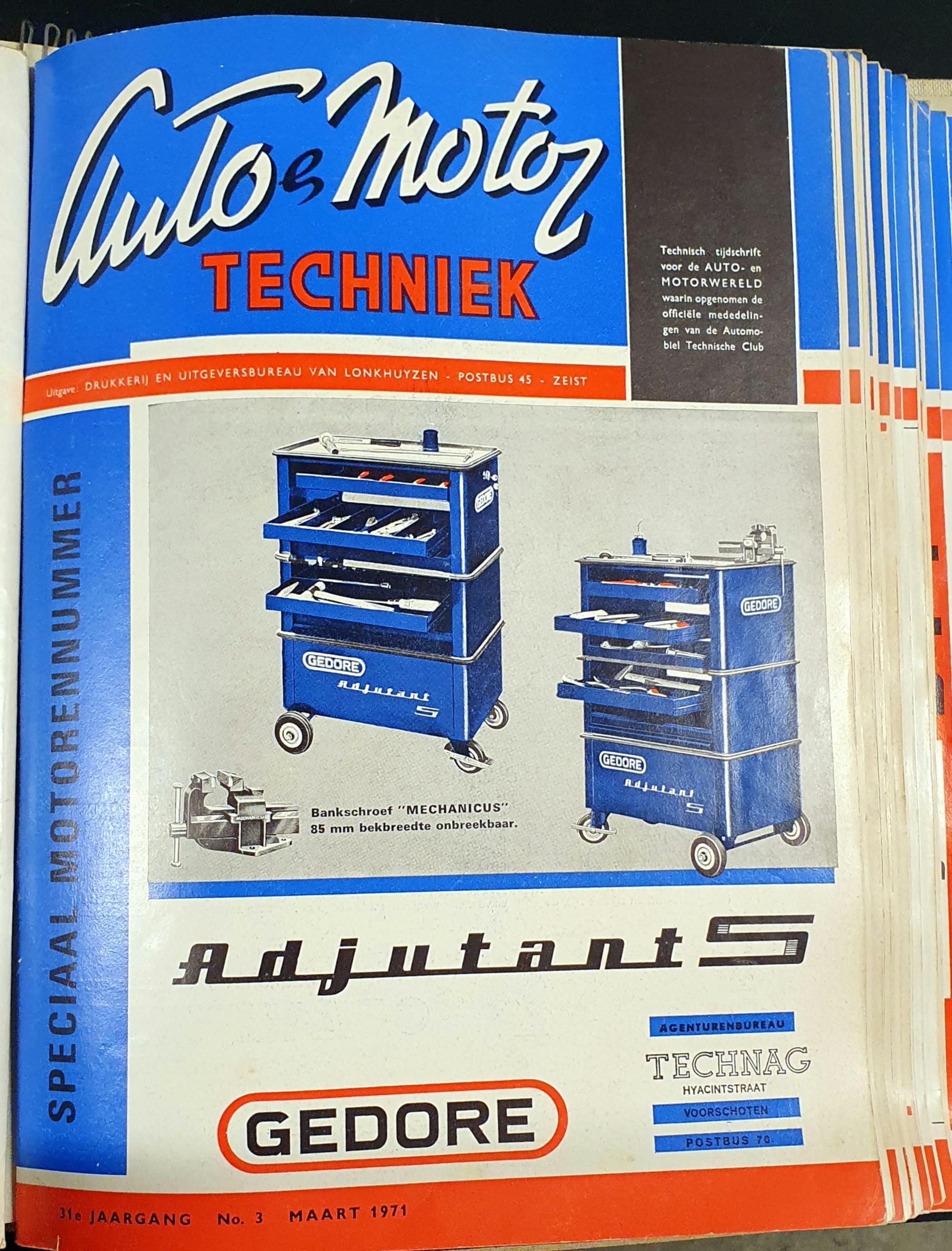 AMT in 1971 - het jaar dat ATC 25 jaar bestaat. Advertenties sieren nog altijd de voorpagina.