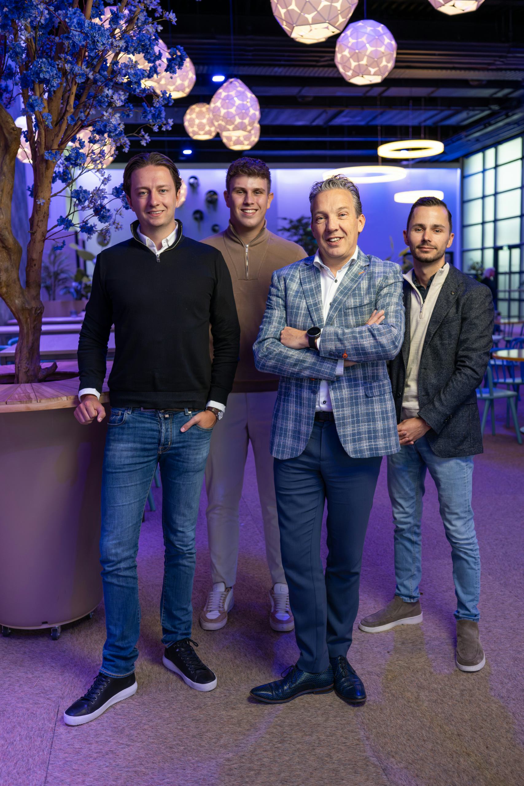 Van links naar rechts: Joost Both, Niels Aantjes, Geert Kluytmans en 
Kai Dompeling.