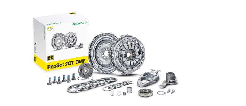 De LuK RepSet 2CT DMF combineert de voordelen van de dubbele koppeling en het dubbelmassa vliegwiel. Afbeelding: Schaeffler