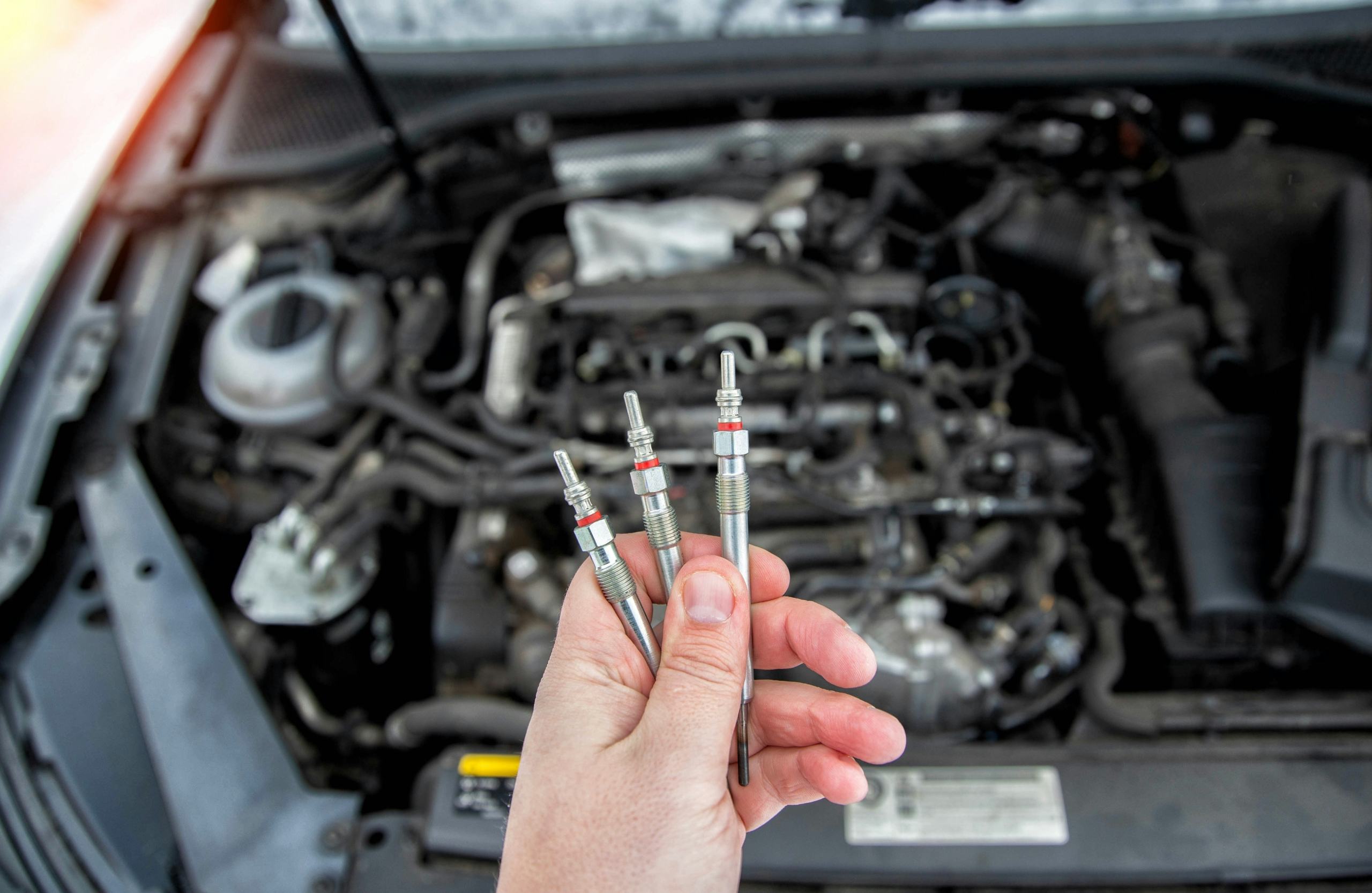 Ford diesel met oliedrukproblemen in de werkplaats? Controleer de gloeibougies. - Foto: Shutterstock