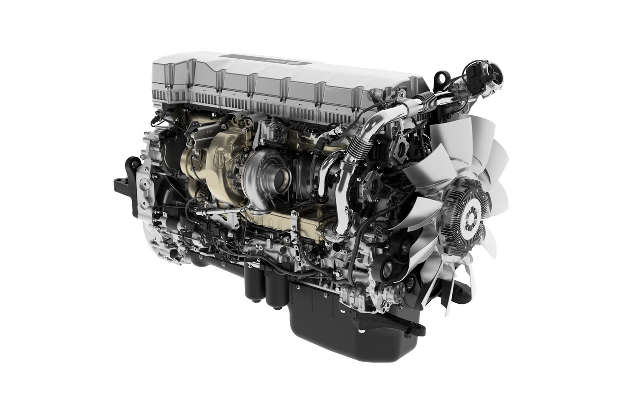 De DE13 R-motor is leverbaar met vermogens tot 540 pk en een maximumkoppel van 2.800 Nm. 