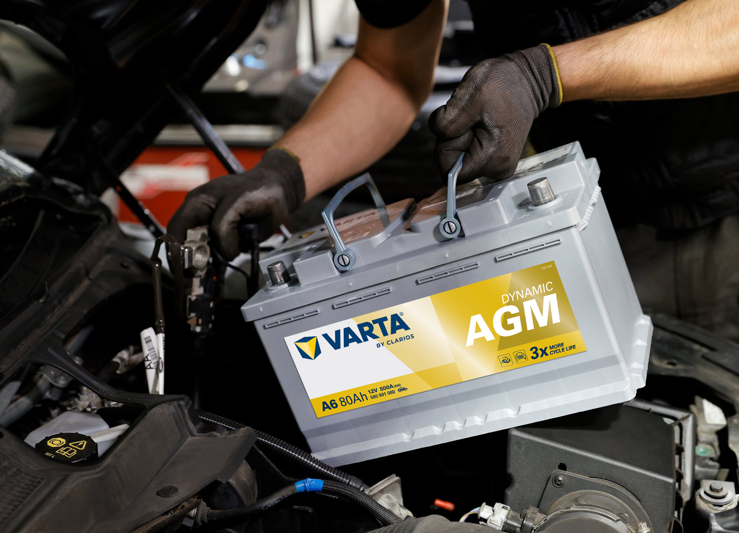 AGM-accu's hebben voldoende opslagcapaciteit voor cyclische belasting. Ideaal voor auto's met start stopsystemen en terugwinning van remenergie.