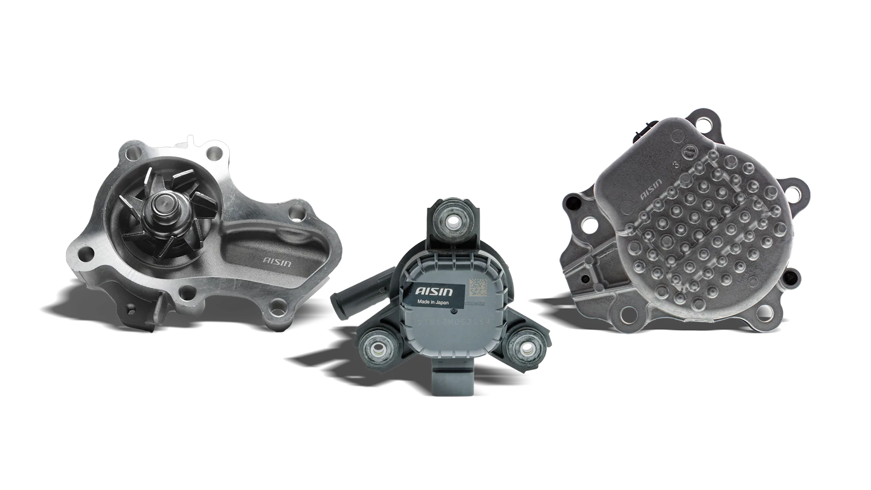 Aisin breidt zijn assortiment water- en hulppompen uit naar 984 referenties. Het programma omvat mechanische en elektrische pompen voor voertuigen met verbrandingsmotor, hybride aandrijving en elektrische aandrijving. - Foto: Aisin