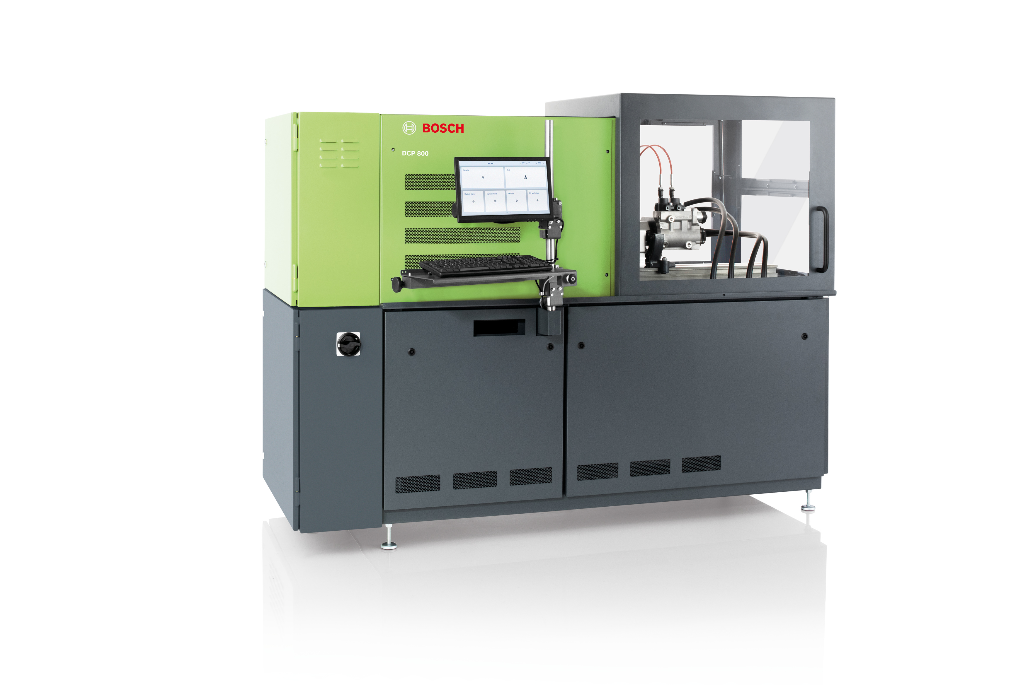 De Bosch DCP 800 is ontwikkeld voor het testen van common-railhogedrukpompen tot 2.700 bar. - Foto: Bosch